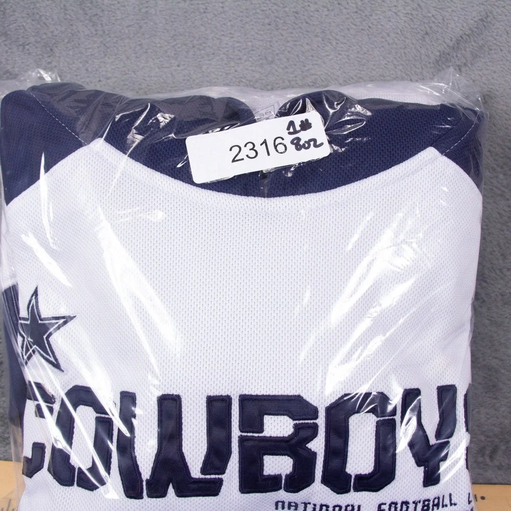 Reebok NFL On Field Dallas Cowboys Hoodie Mens Large White Navy Blue 8438A - Picture 14 of 14